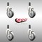 Service Caster 4 Inch 316SS Thermoplastic Rubber Swivel 1-1/4 Inch Expanding Stem Caster Set SCC-SS316EX20S414-TPRB-114-4 - alternate 2